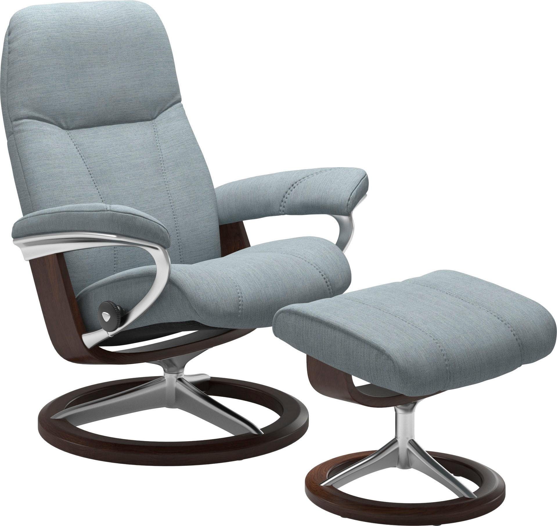 Gestell Base, Stressless® Größe mit mit Hocker, Signature Relaxsessel Hocker), (Set, Consul mit S, Relaxsessel Eiche