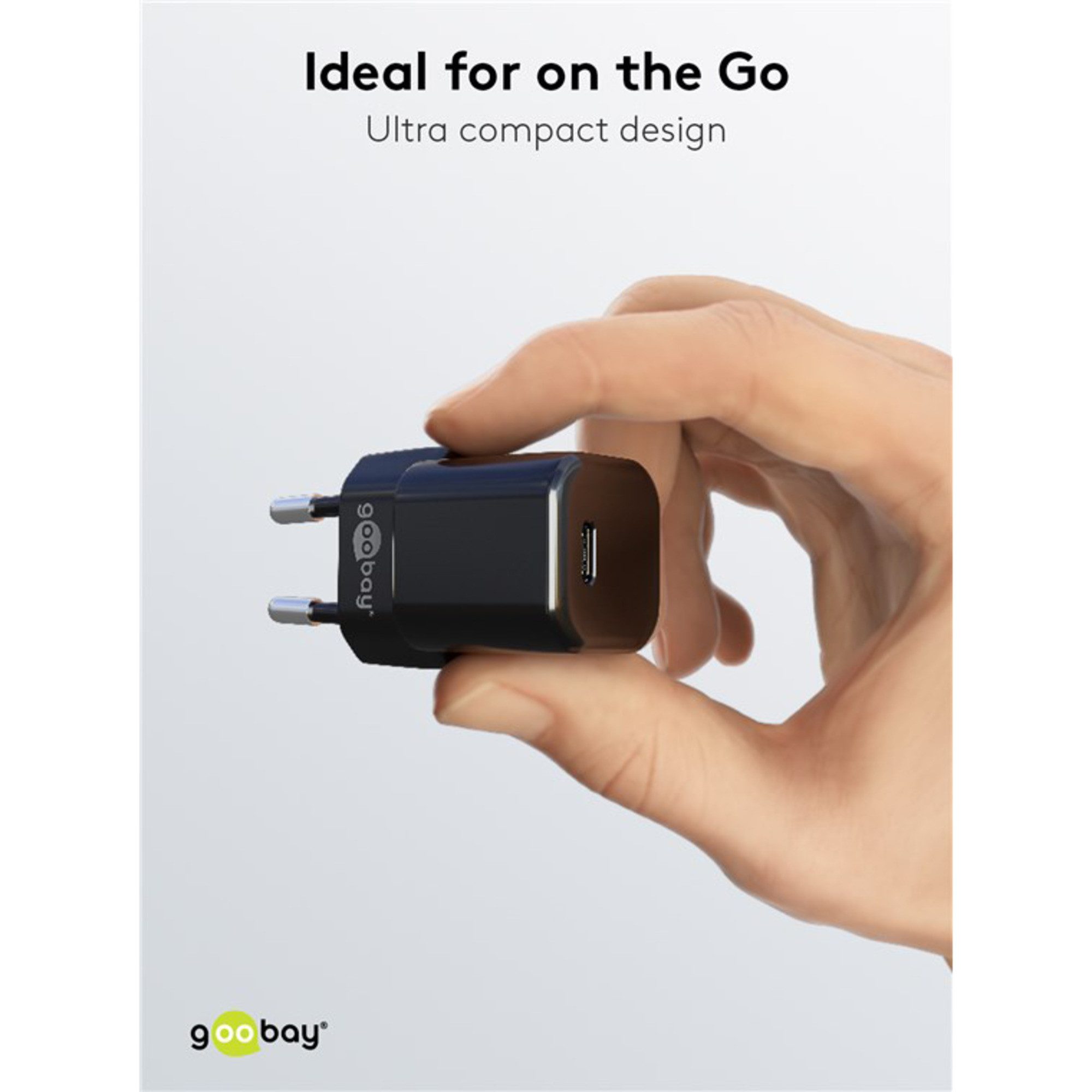 Goobay goobay USB-C Schnellladegerät Nano, PD, GaN, 20 Netzteil
