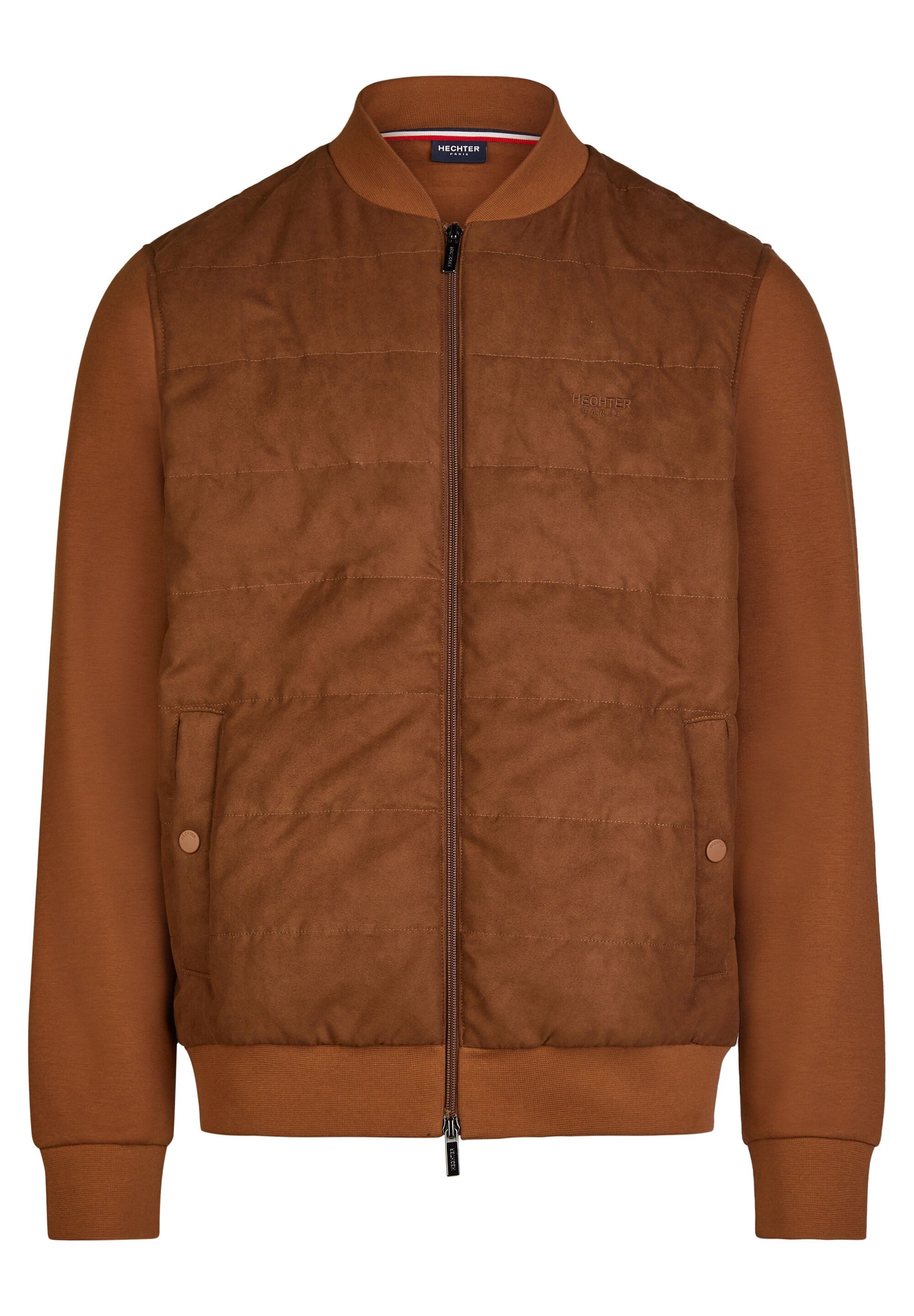 HECHTER PARIS Funktionsjacke (1-St) Wildleder-Front, Modal-Mischung