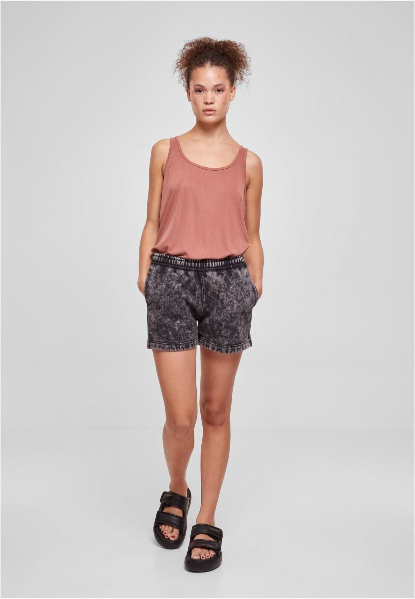 URBAN CLASSICS Shorts Ladies Towel Washed Sweat Shorts Frauen