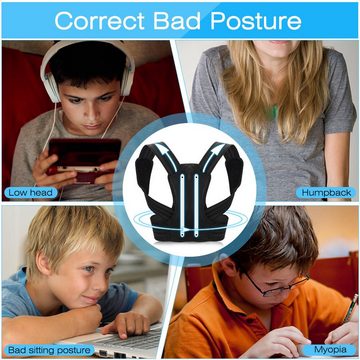 FUROKOY Rückenstabilisator Korrektur der Sitzhaltung, Gürtel zur Korrektur des Rundrückens (S), Korrektur des Rundrückens für Studenten, Kinder, Männer und Frauen