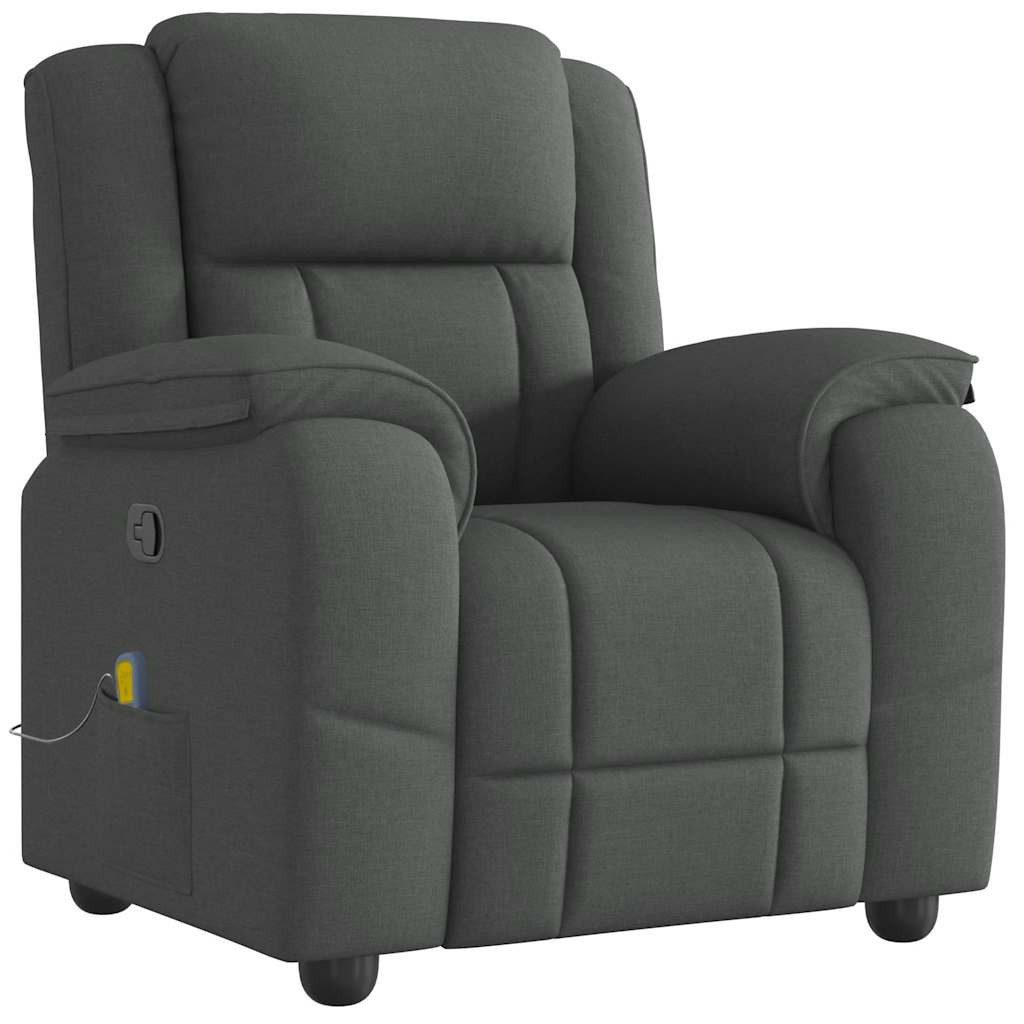 vidaXL Sessel Massage-Relaxsessel, Stoff, Dunkelgrau (1-St)