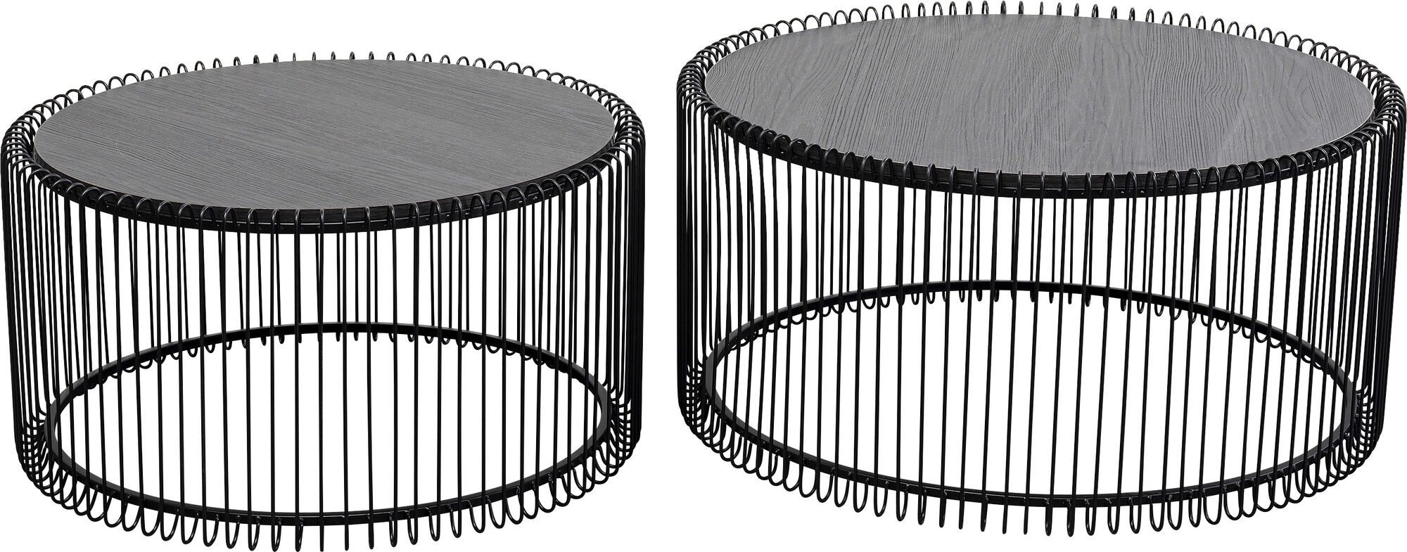 Kare Design Couchtisch Wire (2er Set), Ø70x34 cm / Ø60x31 cm