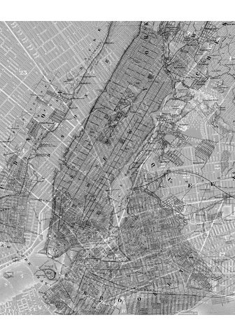 Komar Vliestapete »Pure NYC Map« glatt Stadt...