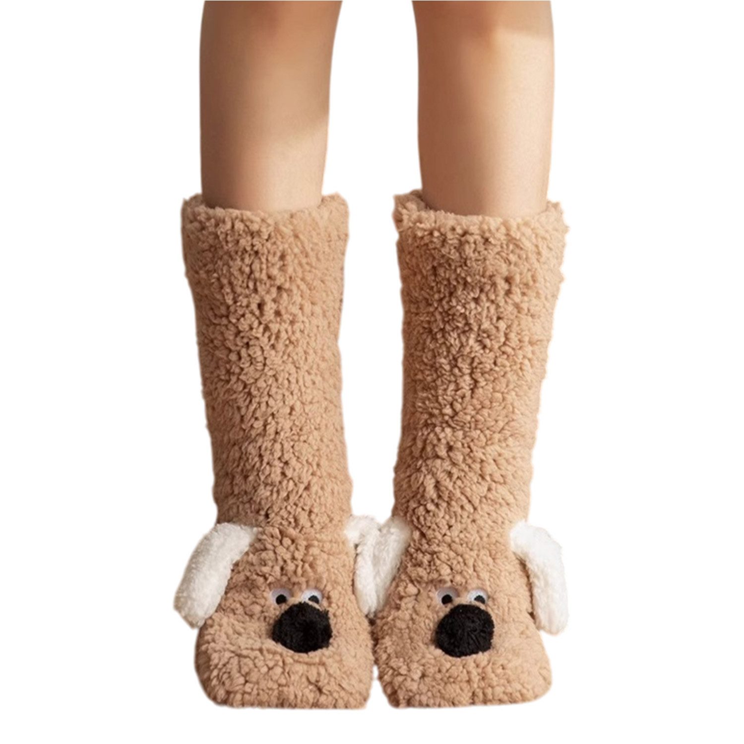 Refttenw Kuschelsocken 1 Paar Fuzzy Animal Socken für Damen, Winter Warme Socken für Indoor