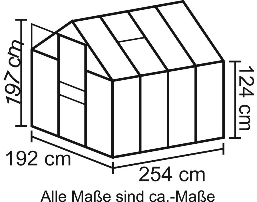 Thumbnail - Vitavia Gewächshaus Venus 5000, BxTxH: 192 x 254 x 197 cm, 4 mm Wandstärke