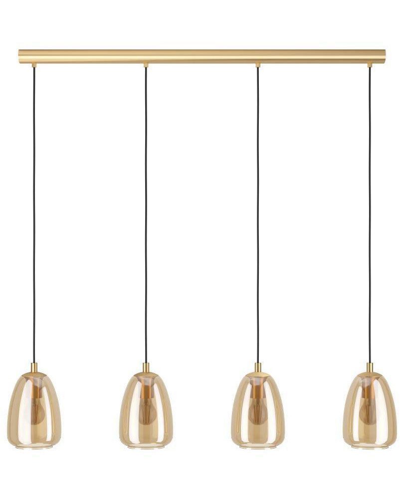 EGLO Hängeleuchte ALOBRASE, ohne Leuchtmittel, Pendelleuchte aus Metall und bedampften Glas, E27 Fassung, 108 cm