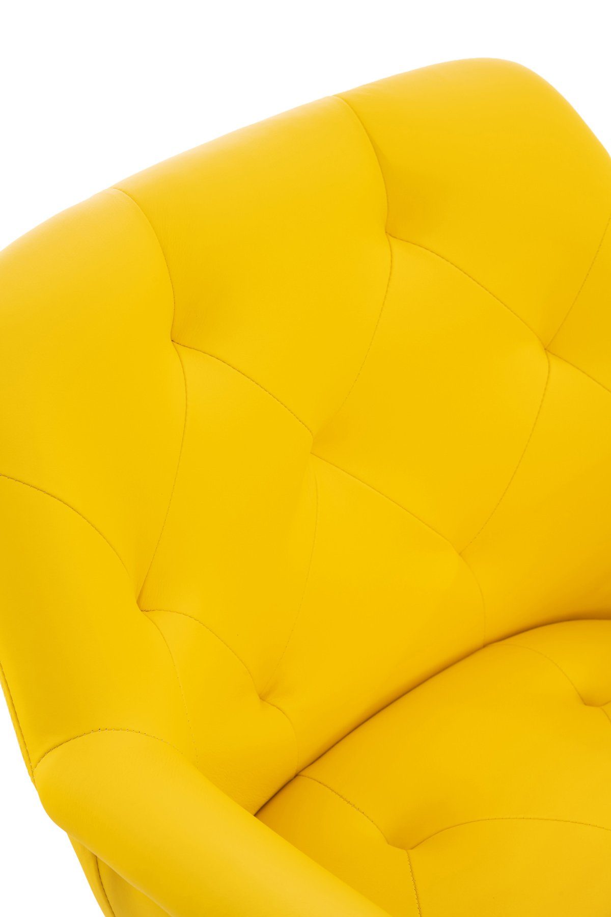 TPFLiving Esszimmerstuhl Lamfol mit gepolsterter Wohnzimmerstuhl), - Esstischstuhl Sitzfläche - Sitzfläche: hochwertig gelb - Kunstleder Gestell: (Küchenstuhl Konferenzstuhl - Metall schwarz