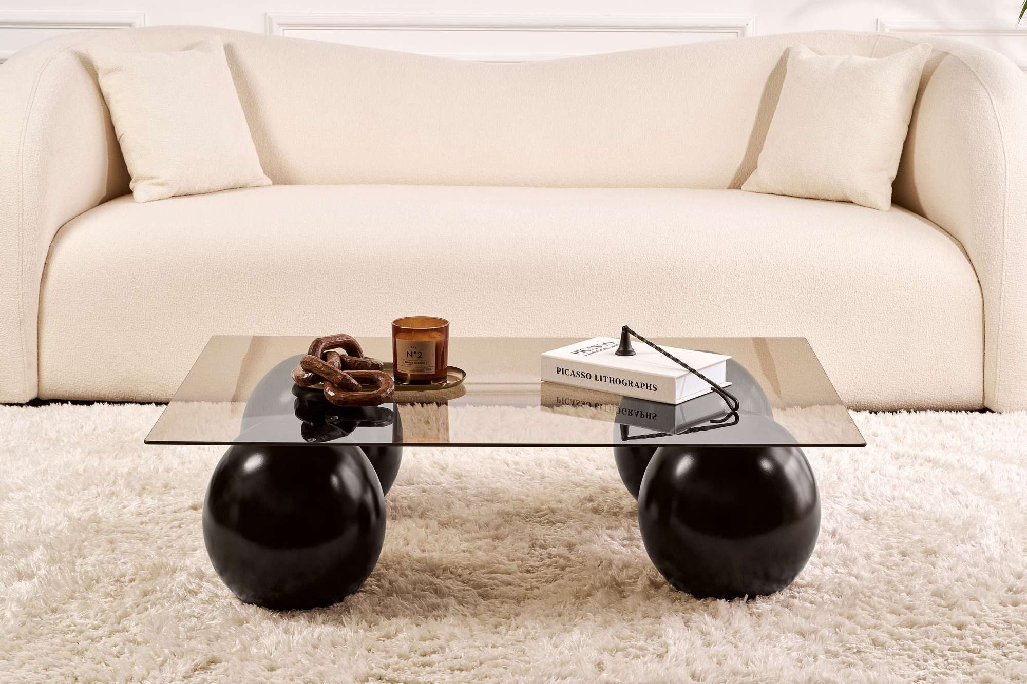 Skye Decor Glastisch (Einzeltisch), Modernes Design, Stabile Konstruktion Couchtisch