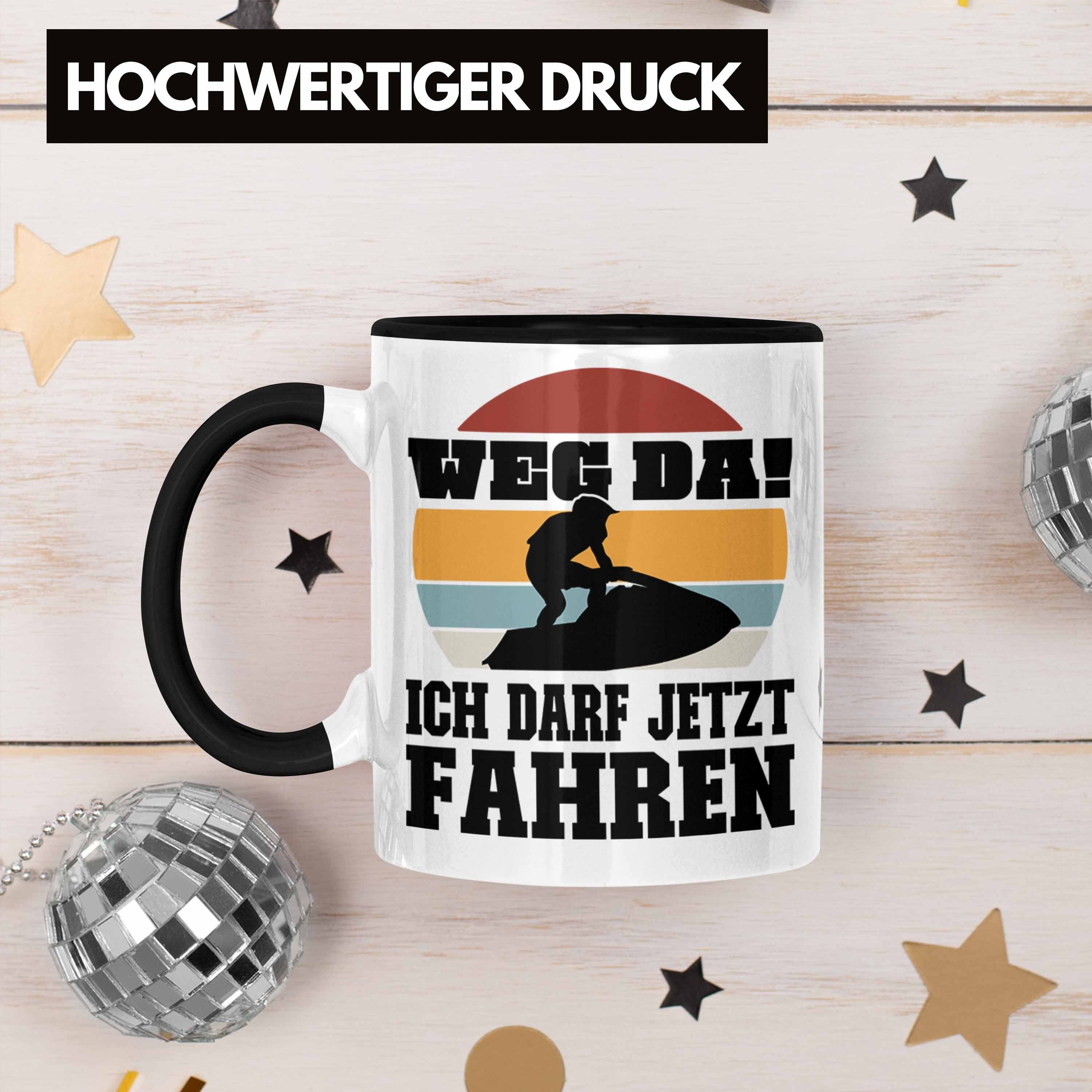 - Jetski mit Tasse Jetski Jetskifahrer Sprüche Geschenk Trendation Tasse Trendation Schwarz Spruch