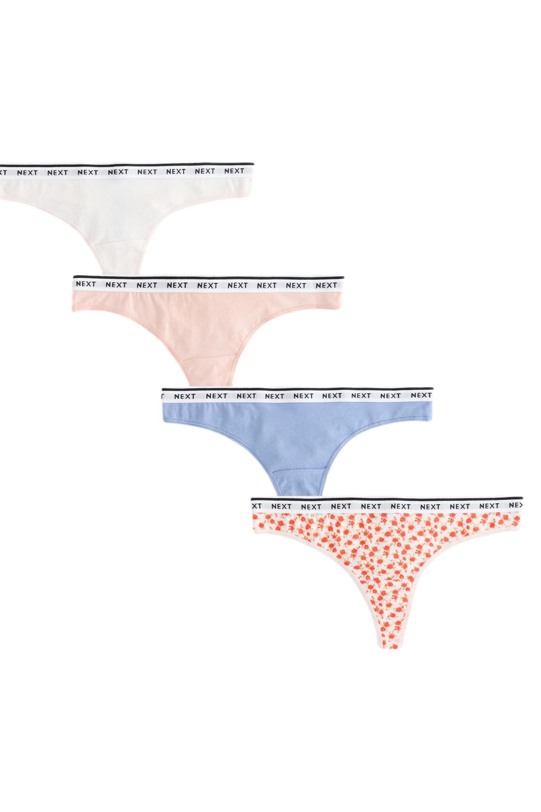 String Logo-Slips im 4er-Pack, Tanga