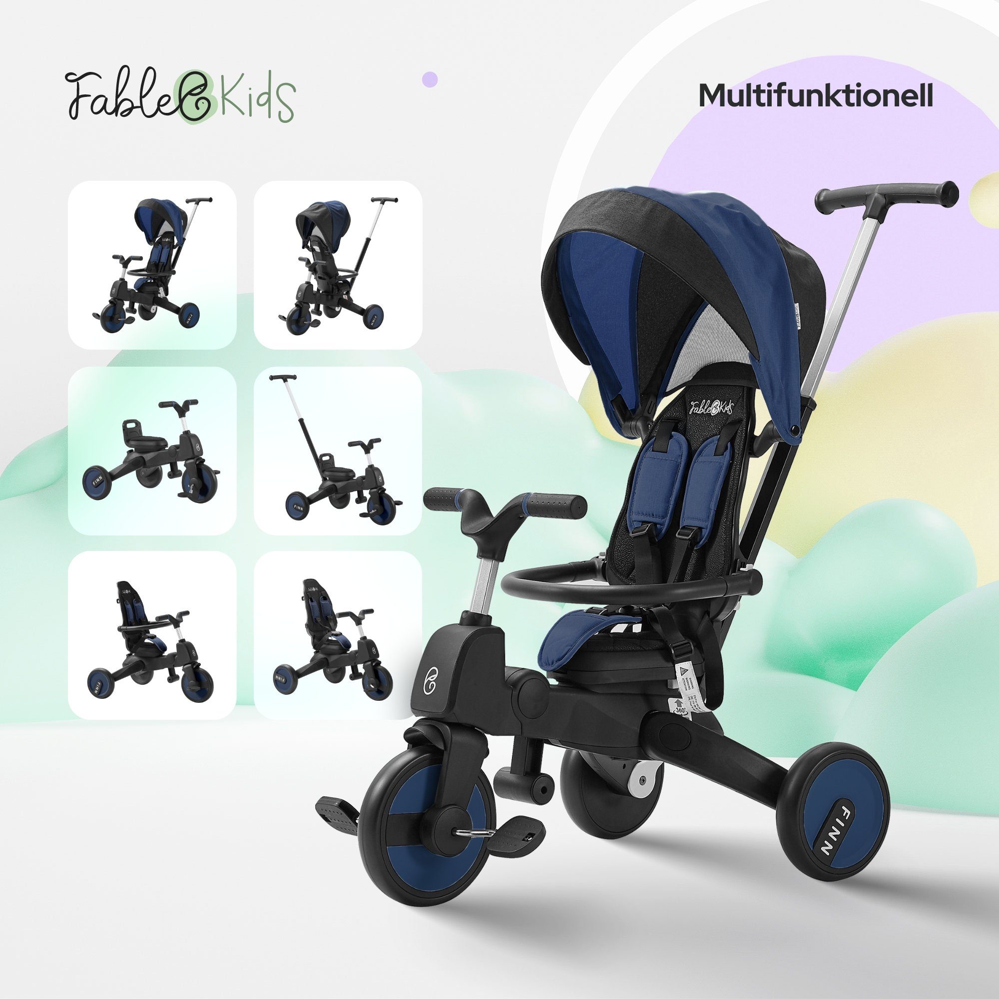 FableKids Dreirad FİNN 7in1 Kinderdreirad Kinder günstig online kaufen