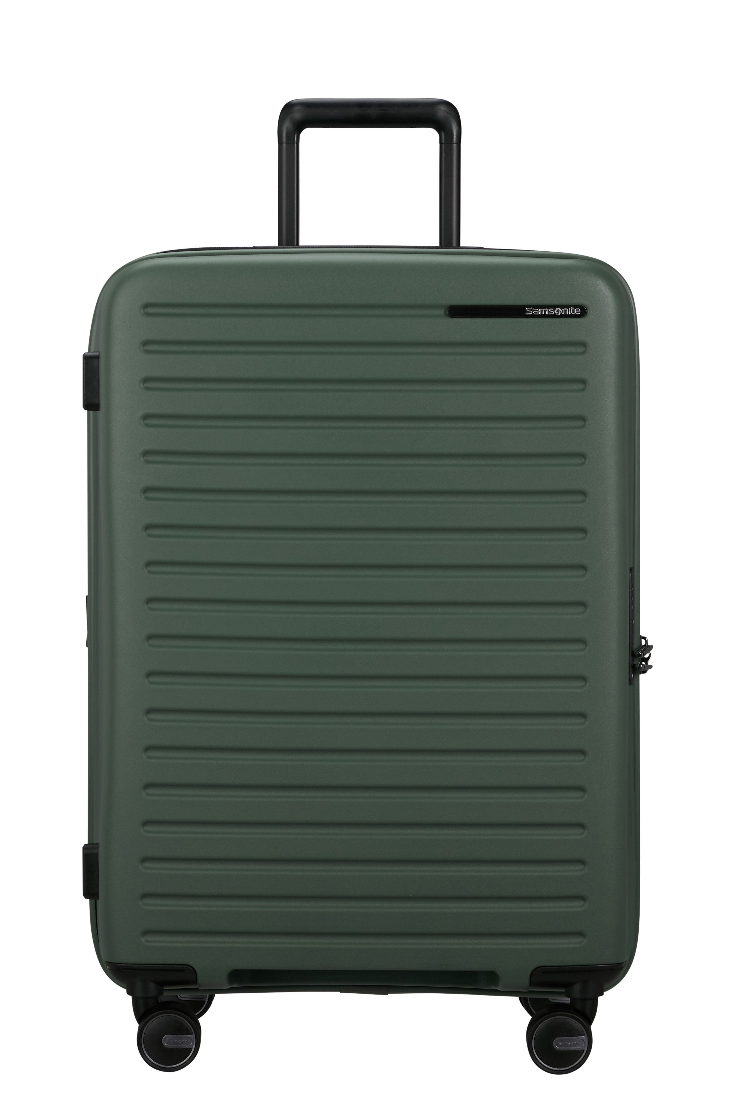 Samsonite Hartschalen-Trolley RESTACKD, 4 Rollen, mit fester Trennwand und verstellbaren Packgurten
