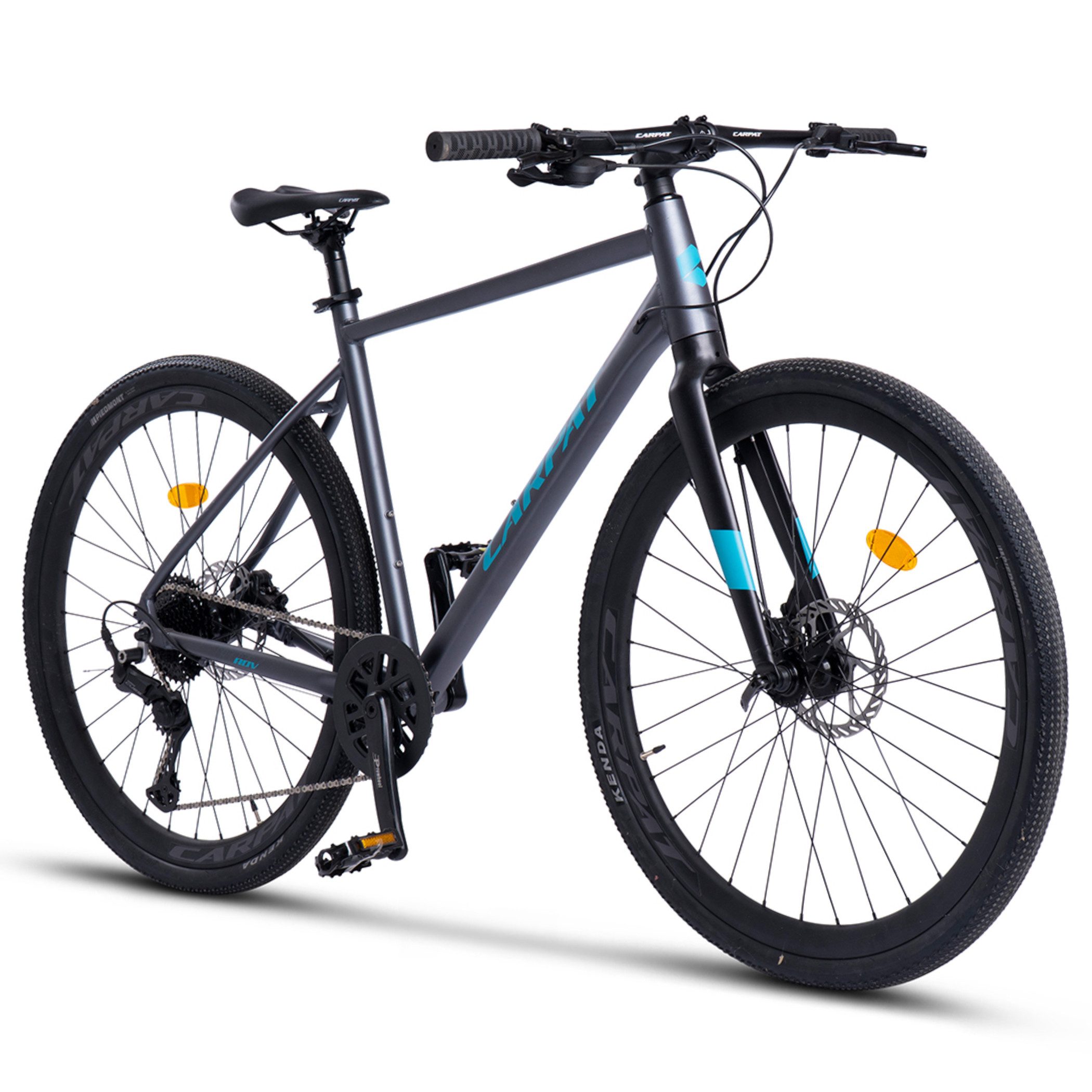 CARPAT SPORT Gravelbike Cityrad 28 Zoll Fahrrad für Herren Damen, 10 Gang Shimano CUES Schaltwerk, Kettenschaltung, 10 Gang Shimano CUES Schaltwerk mit hydraulische Scheibenbremse