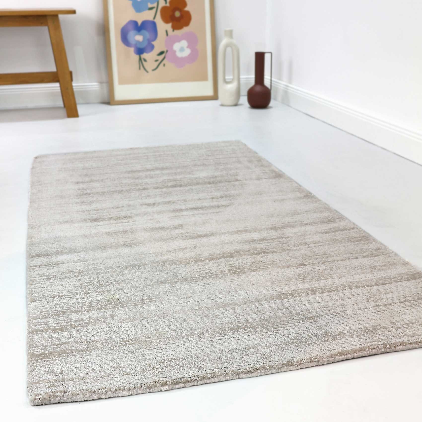 Esprit Teppich Gil, ESP-39954, auch als Läufer erhältlich, rechteckig, Höhe: 8 mm, handgewebt, seidig glänzend, schimmernde Farbbrillianz, Melangeeffekt