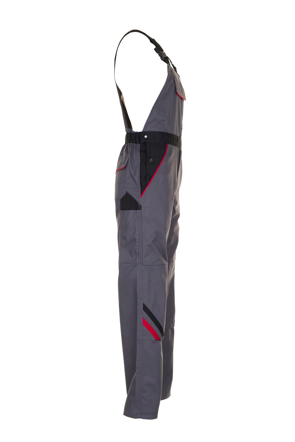 Planam Latzhose PLANAM Highline Latzhose schiefer/schwarz/rot