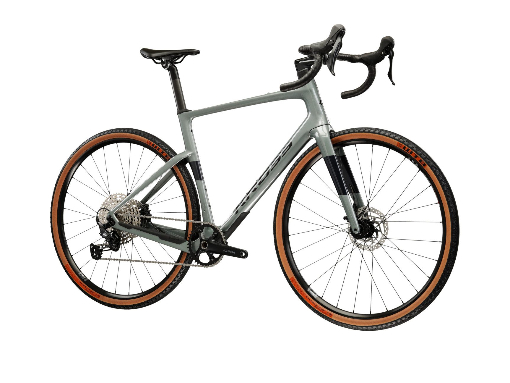 Kross Gravelbike Carbon Esker RS 1.0 28" grau 12 Gänge 2026, 12 Gang Shimano GRX RX822 Schaltwerk, Kettenschaltung, Rahmen aus Carbon