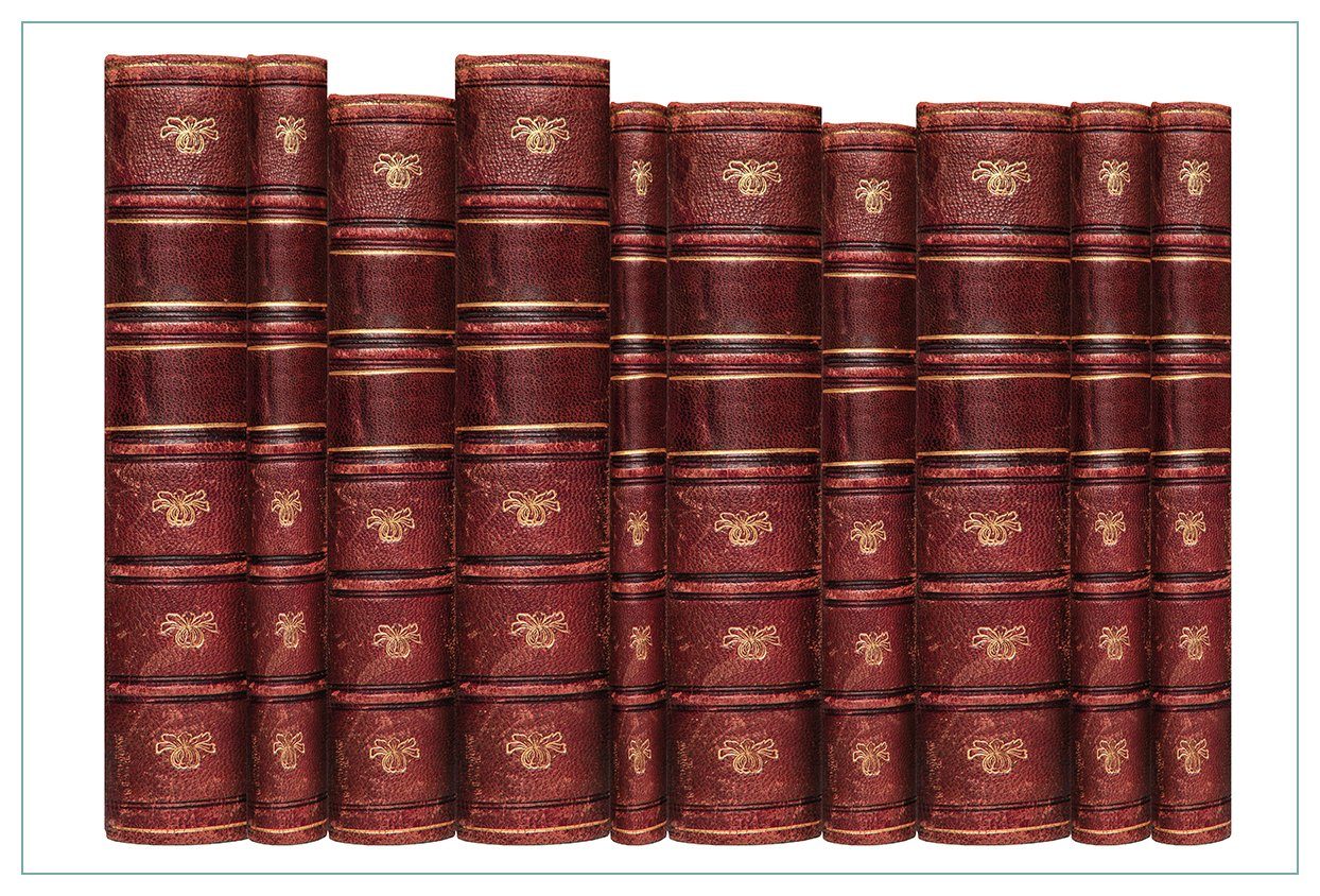 Wallario Küchenrückwand Alte rotem Bücher Ledereinband, mit (1-tlg)