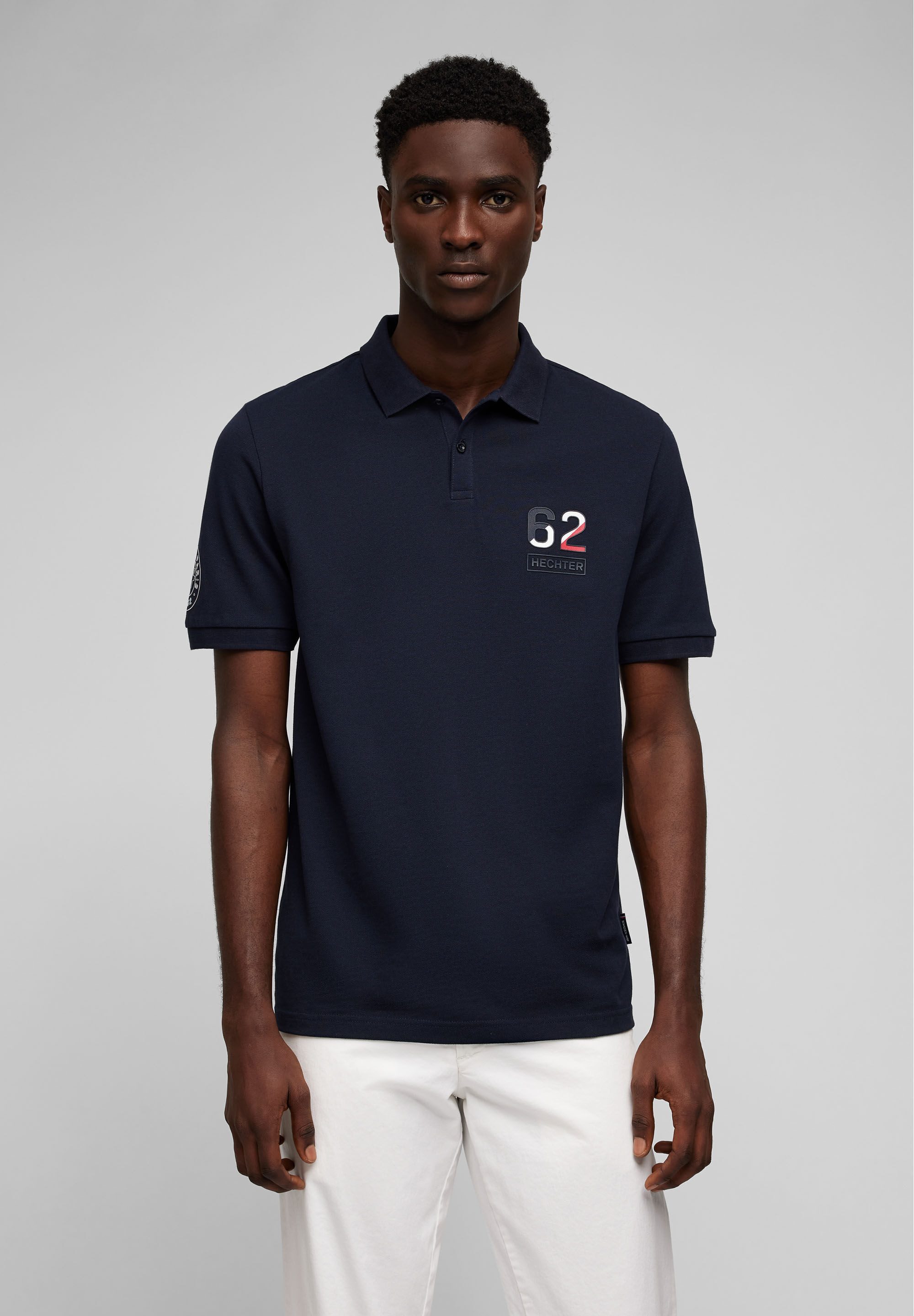 HECHTER PARIS Poloshirt (1-tlg) aus 100% Bio-Baumwolle