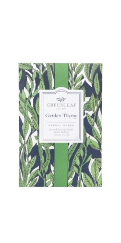 Greenleaf Raumduft Duftsachet Garden Thyme 115ml, Parfümierte Tonerde im Duftbeutel aus Papier