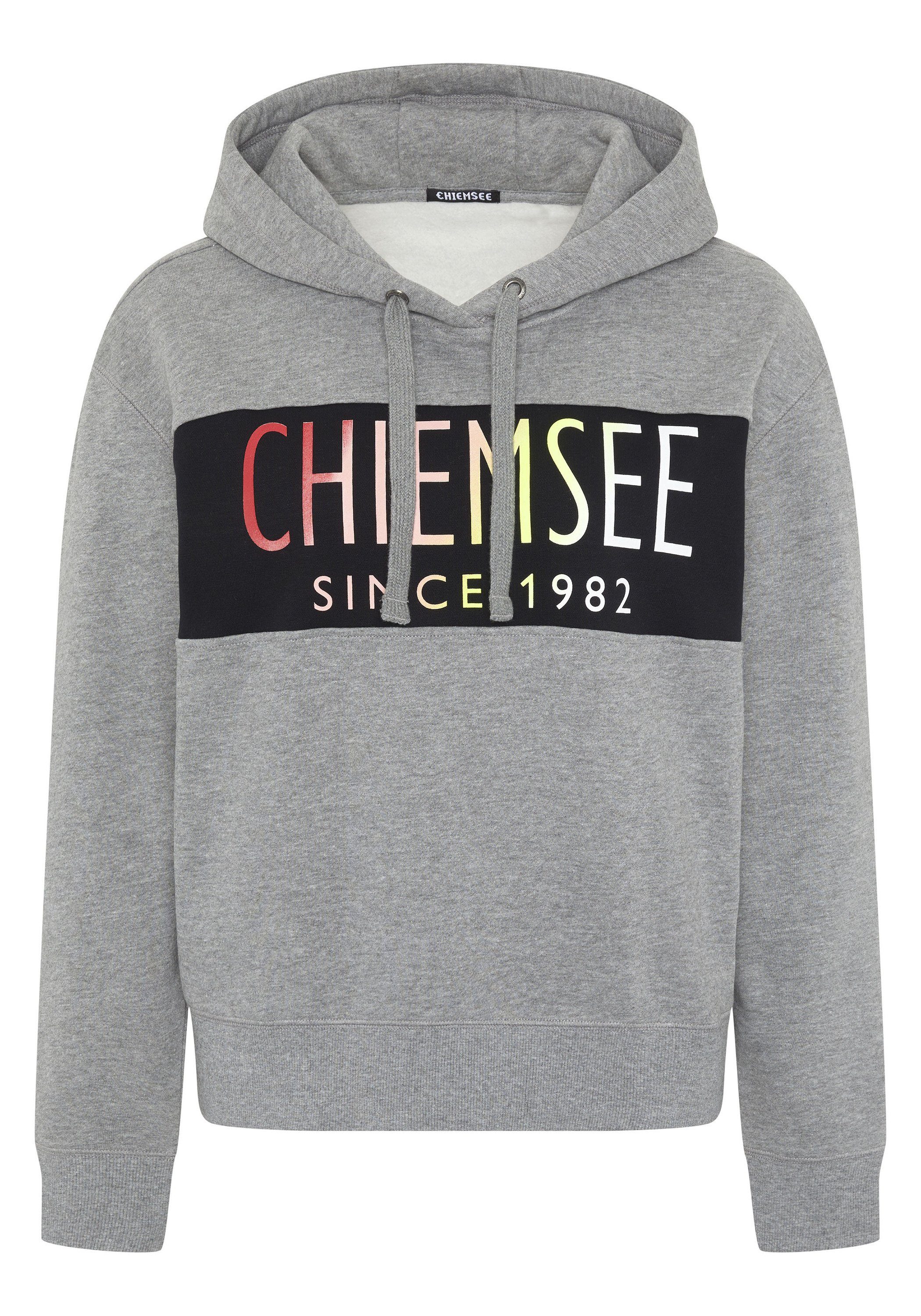 Chiemsee Kapuzensweatjacke Hoodie mit Logo-Schriftzug im Farbverlauf 1 mittel grau | Sweatshirts