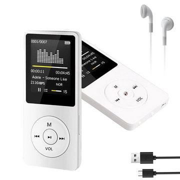 Bedee 16GB Bluetooth 5.0 Tragbarer MP3-Musikplayer MP3-Player (16 GB, Music/Video/Sprachaufnahme/FM Radio/E-Book Reader)