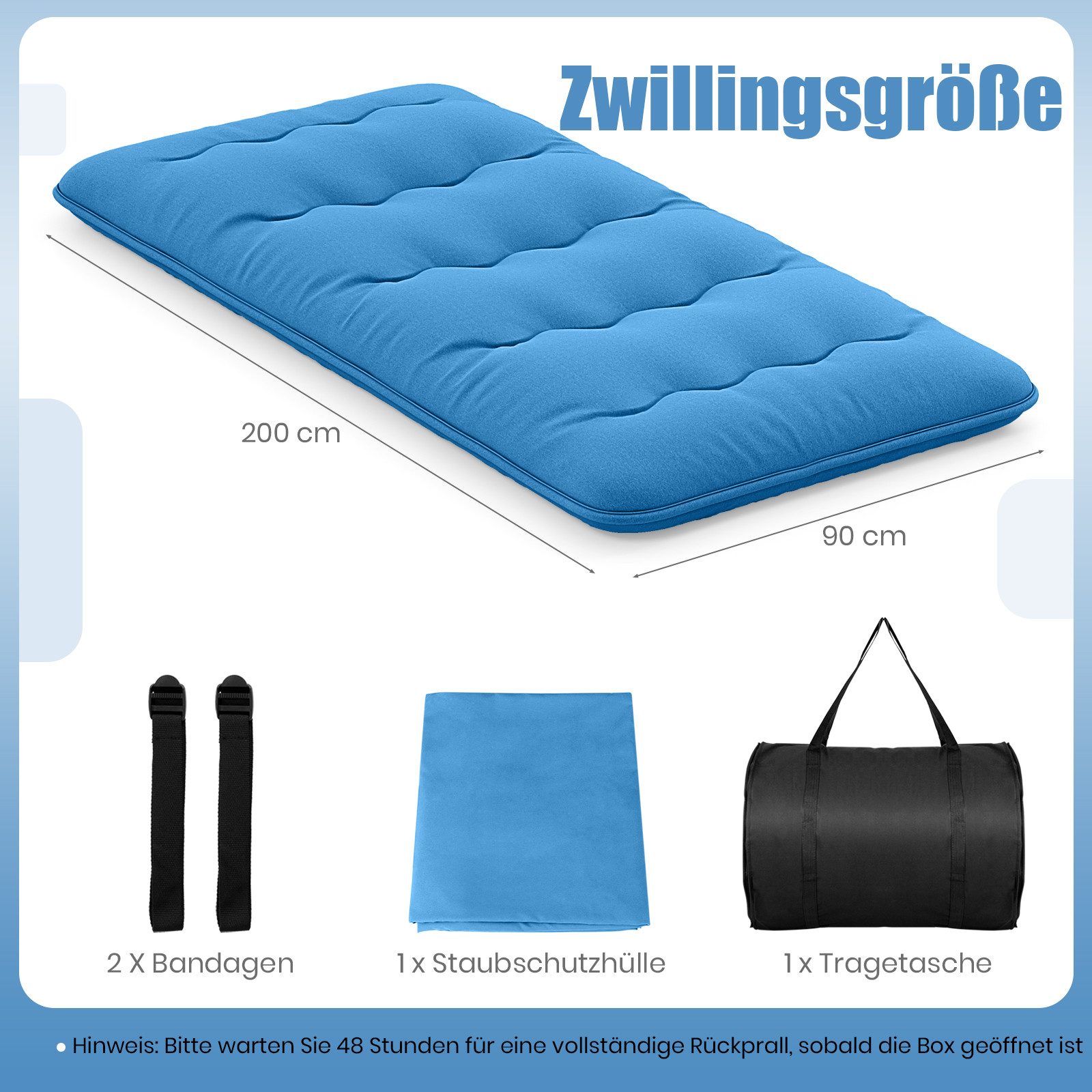 Futonmatratze Bodenmatratze, KOMFOTTEU, mit waschbarem Bezug,Tragetasche günstig online kaufen