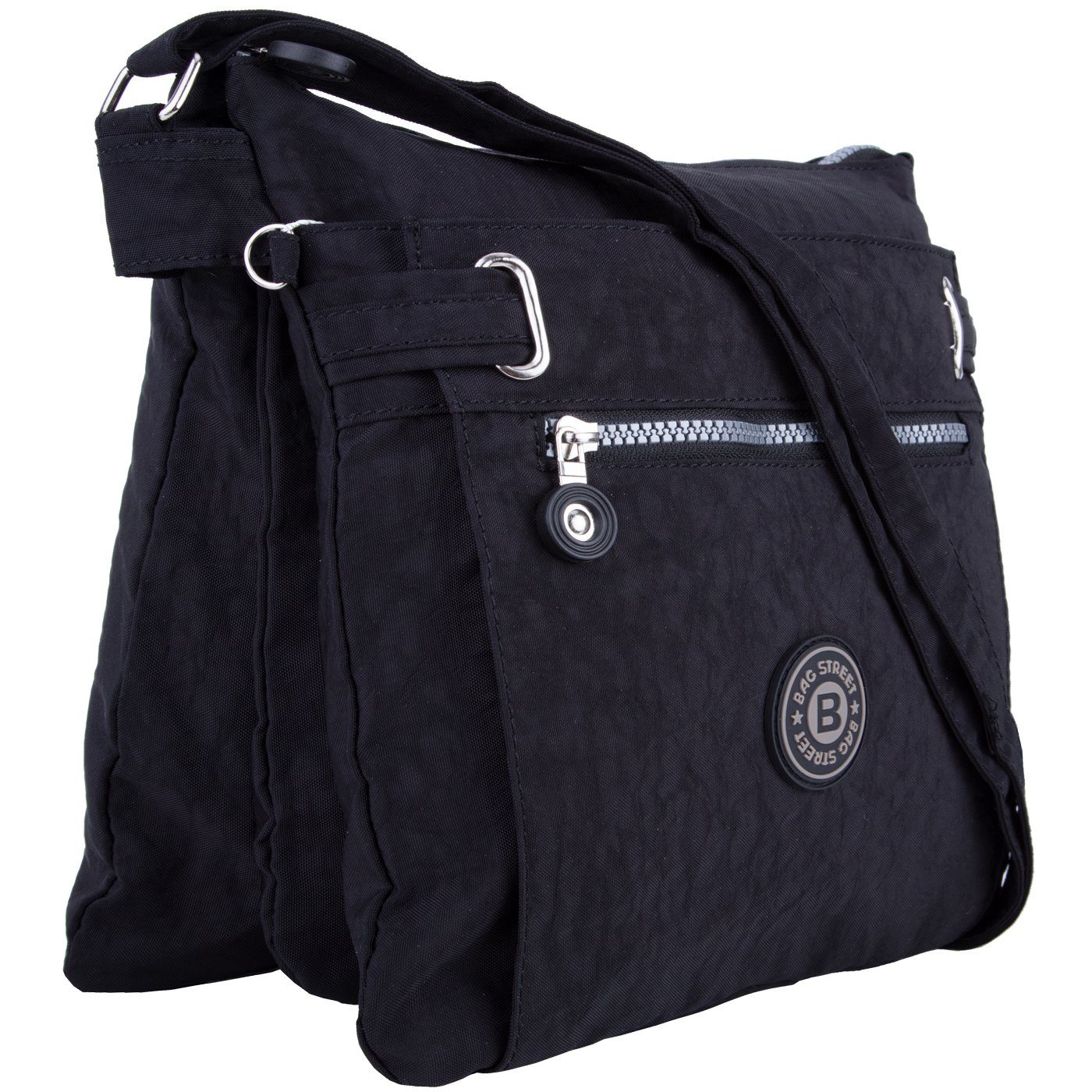 compagno Henkeltasche, Sportive Umhänge-Tasche 3-Fächer mit viel Stauraum Reise Kuriertasche
