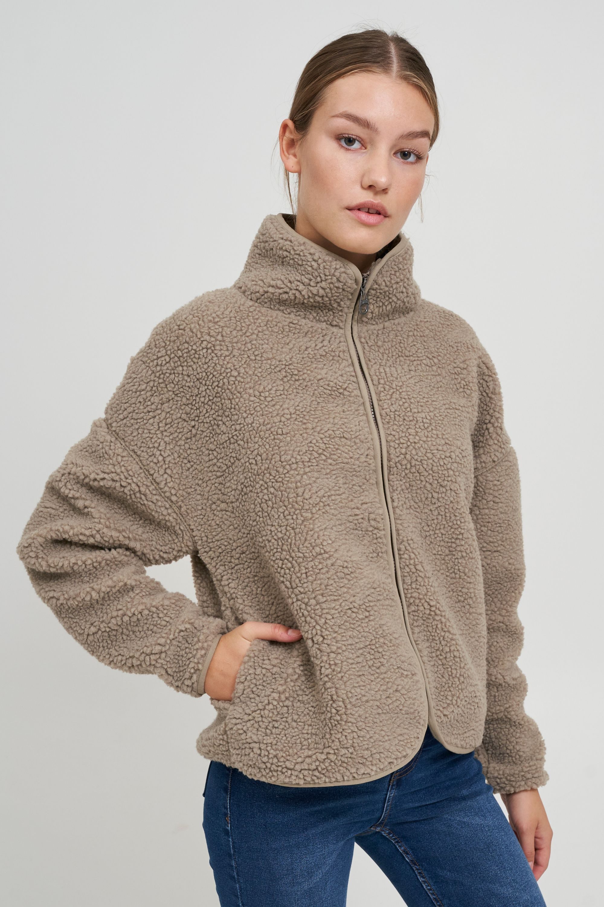 OXMO Plüschjacke OXTonje Kuschelige Teddyjacke mit Stehkragen günstig online kaufen
