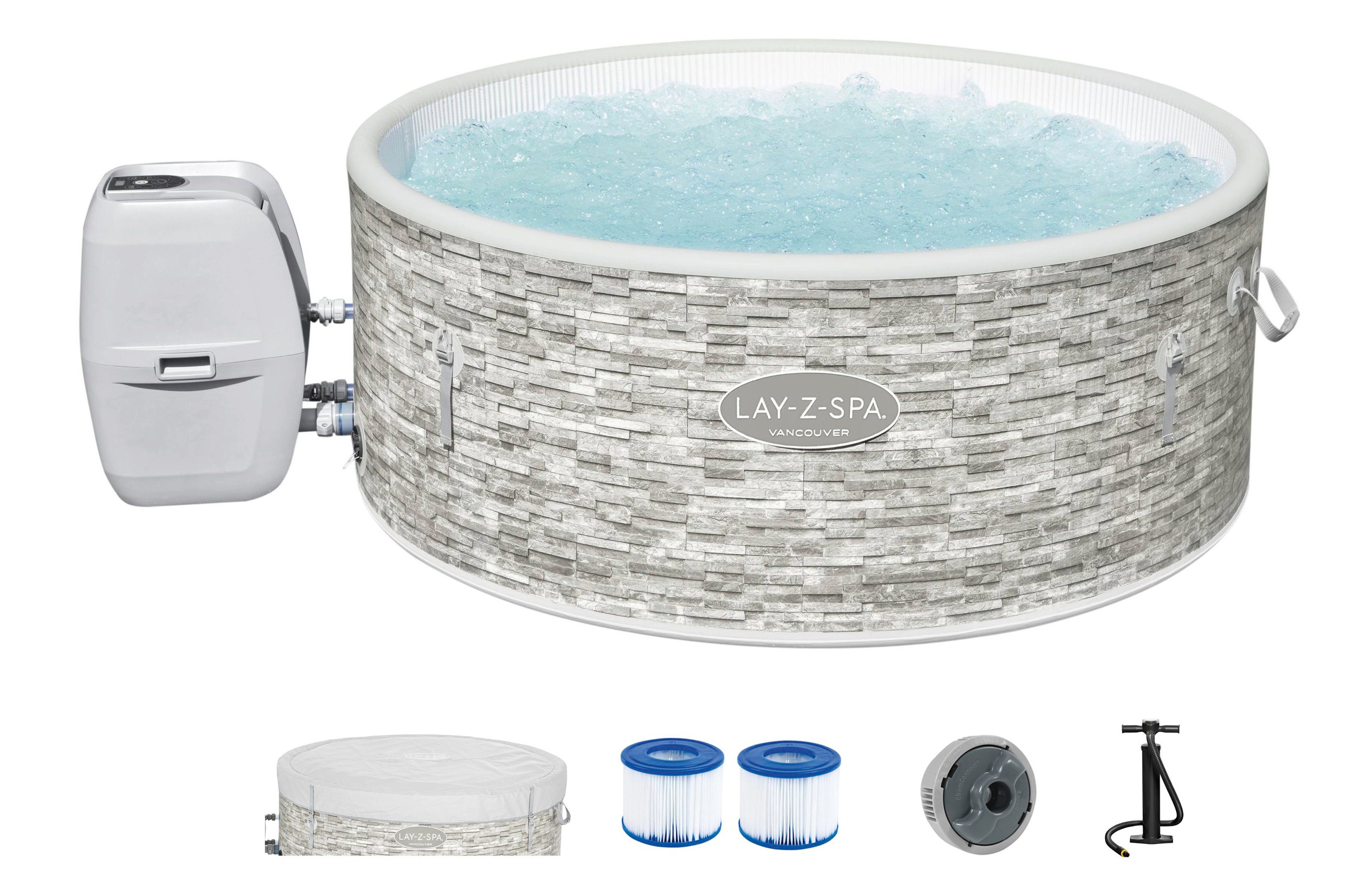 Bestway Whirlpool »LAY-Z-SPA® Vancouver AirJet Plus™«, ØxH: 155x60 cm, für bis zu 5 Personen, mit App-Steuerung