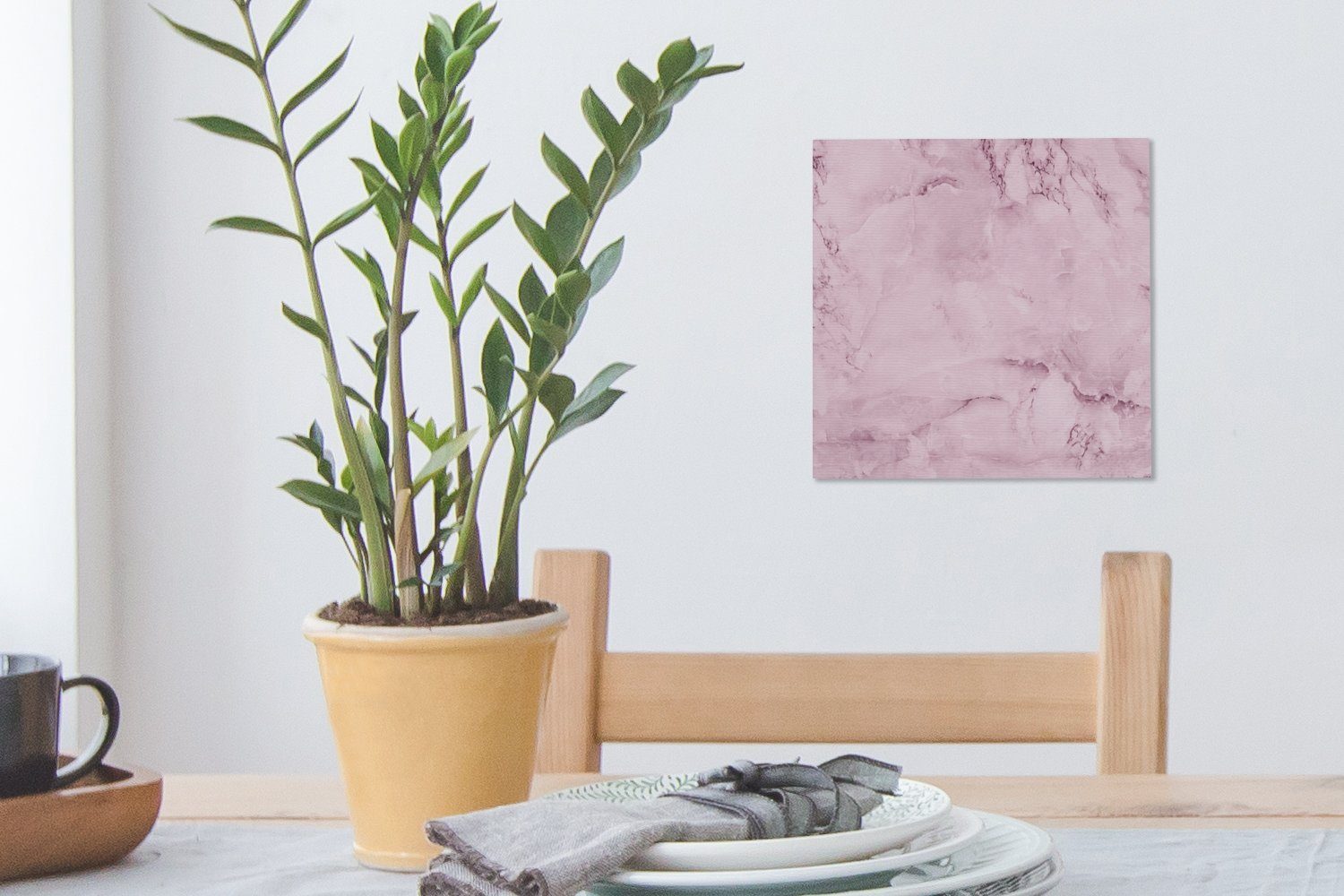 Schlafzimmer Leinwandbild - Marmor OneMillionCanvasses® St), Wohnzimmer Rosa (1 - Luxus, Bilder für Leinwand