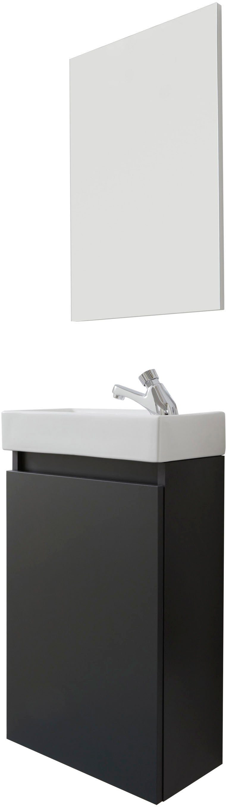 welltime Badmöbel-Set Oslo 2-teilig, (Komplett-Set, 3-St), Waschtisch mit W günstig online kaufen