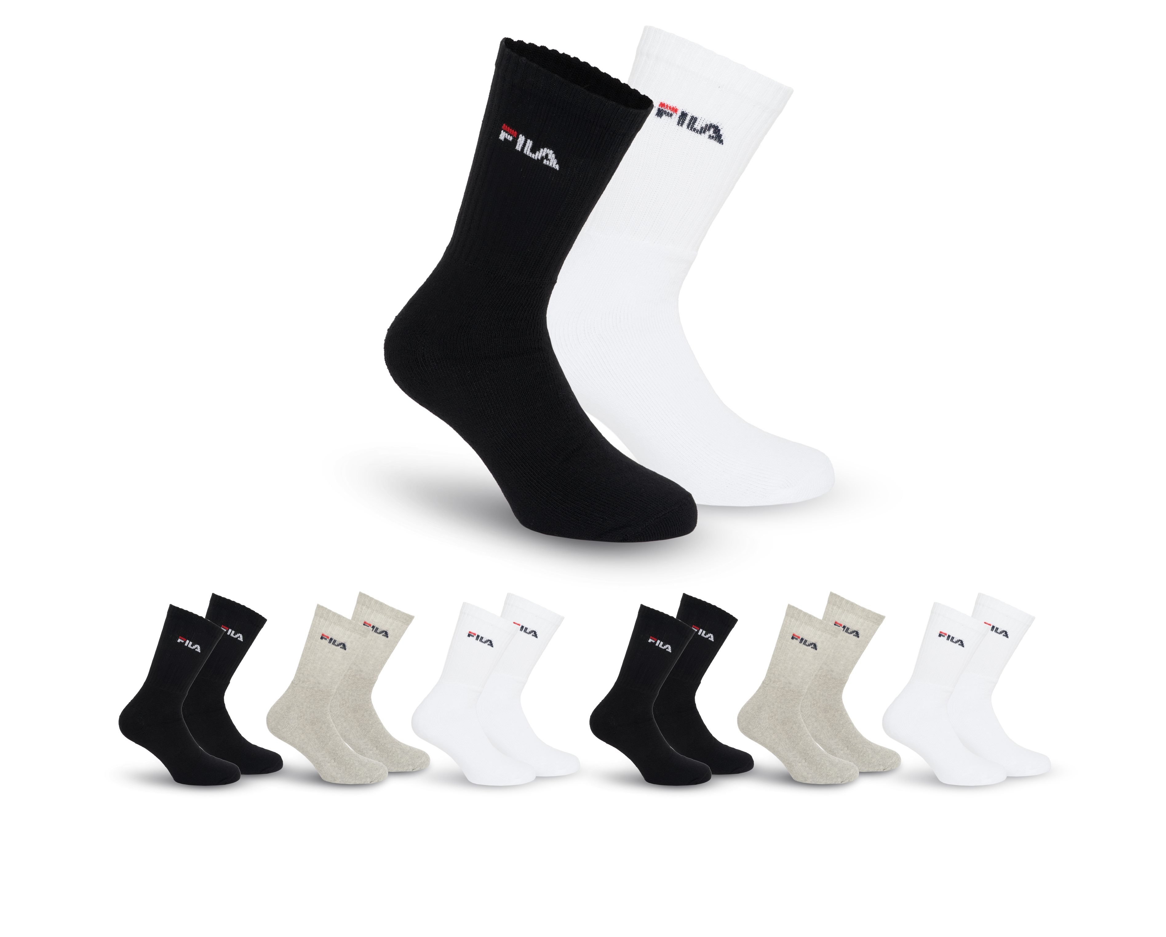 Fila Sportsocken UNISEX CREW TENNIS FULL TERRY SOCKS (6-Paar) mit eingestri günstig online kaufen