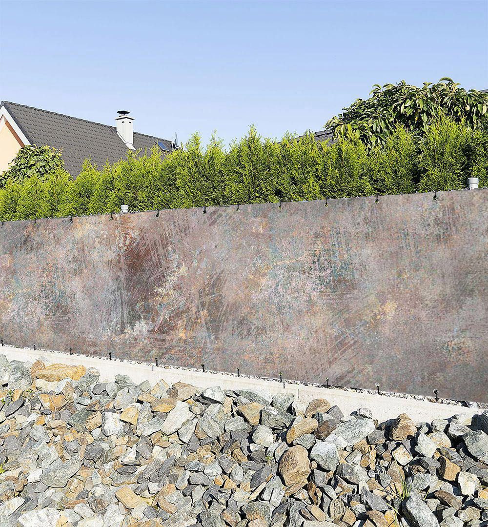 Sichtschutzzaunmatten Zaunbanner Abstrakter abgenutzter Beton Sichtschutz Garten Zaun