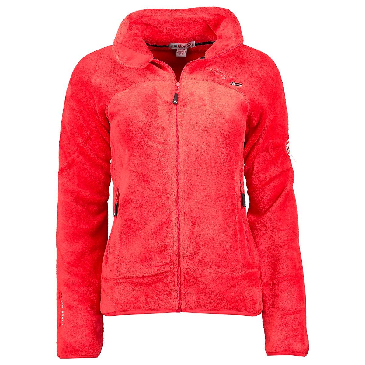 Rot Norway Fleecejacke Damen, leicht flauschig tragen, wärmend, Geographical zu