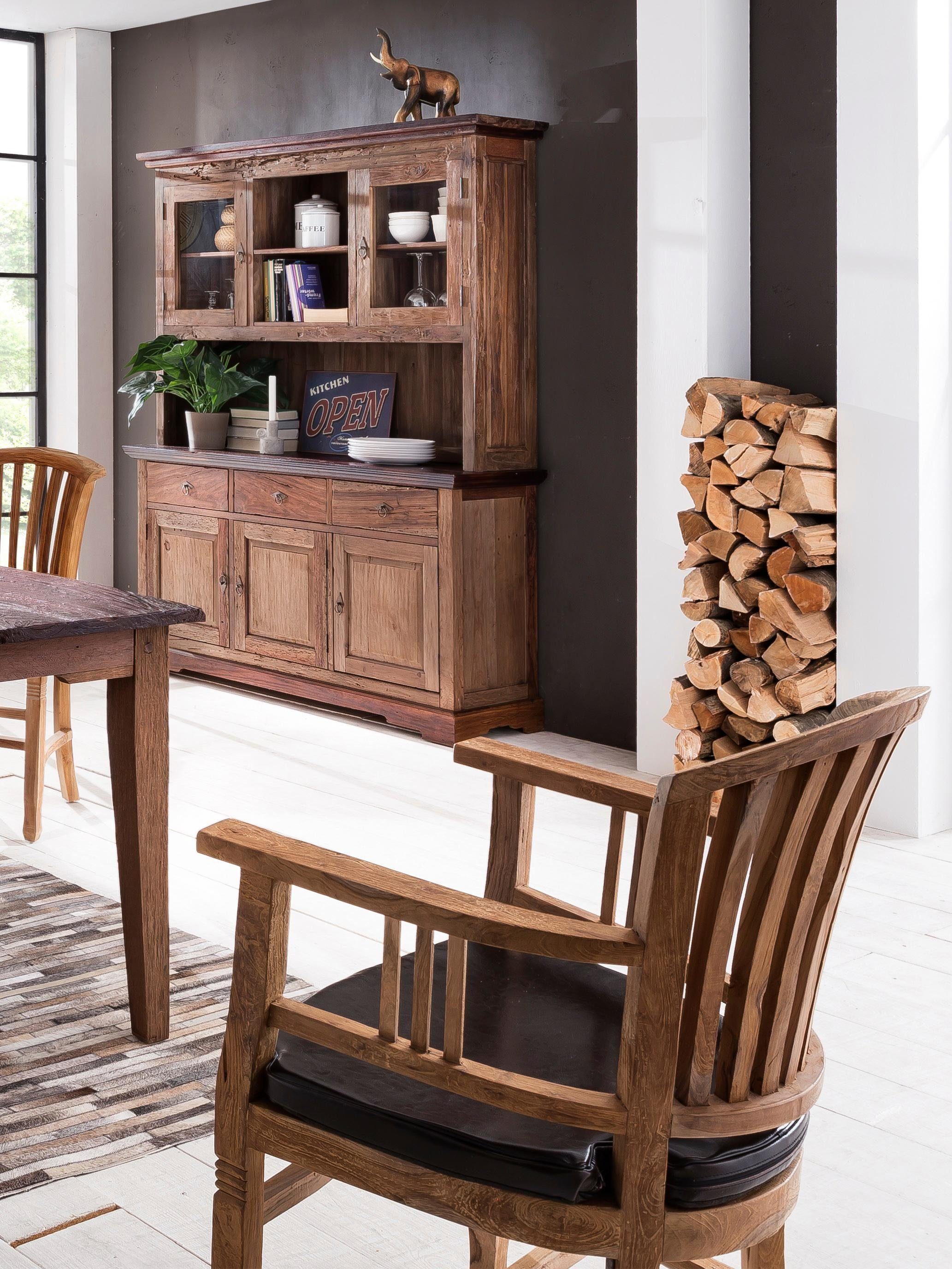 SIT Sideboard Seadrift, aus recyceltem Altholz Teak, Shabby Chic, Vintage