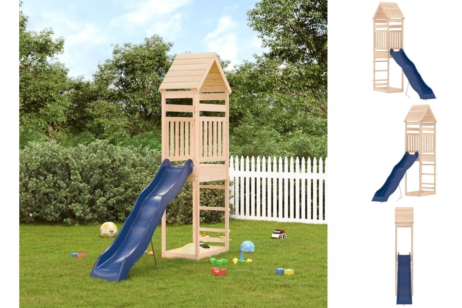 vidaXL Spielhaus Spielturm Massivholz Kiefer Rutsche Garten Kinder