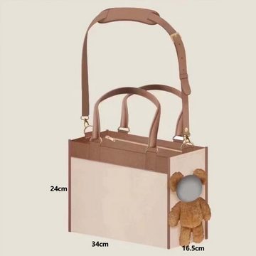 FIDDY Tiertransporttasche Katzentasche, süße Ausflugstasche mit freiliegendem Kopf bis 5,00 kg, Bär Plüsch Umhängetasche Kleine Hundetasche Haustiertasche