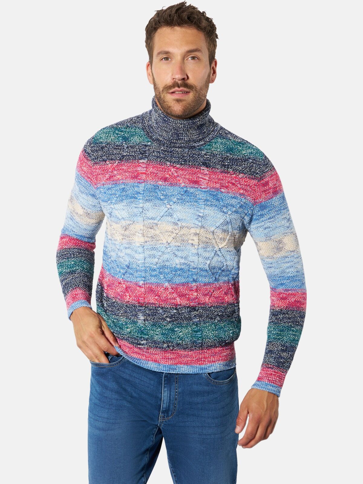 Babista Rollkragenpullover MELIANO mit Strick-Zopfmuster
