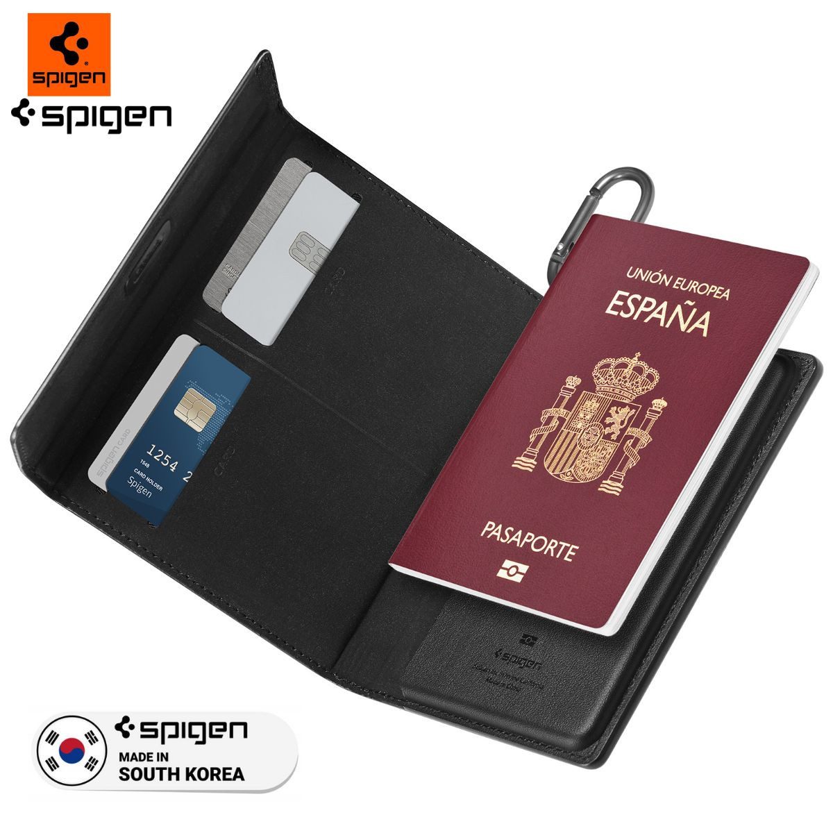 Spigen Reisetasche Reisepasshülle RFID Blockiertechnik Holder Ausweishülle günstig online kaufen