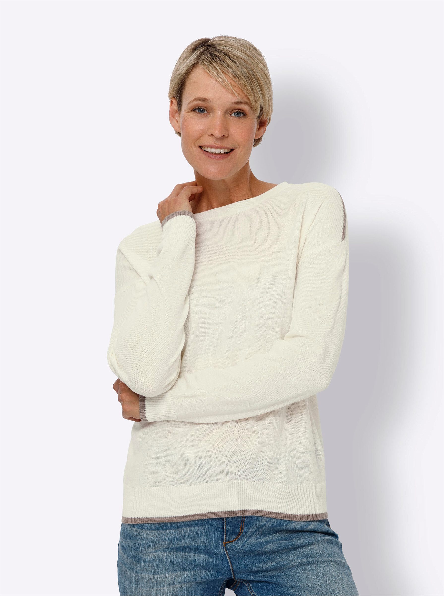 Sieh an! Strickpullover Langarm-Pullover . günstig online kaufen