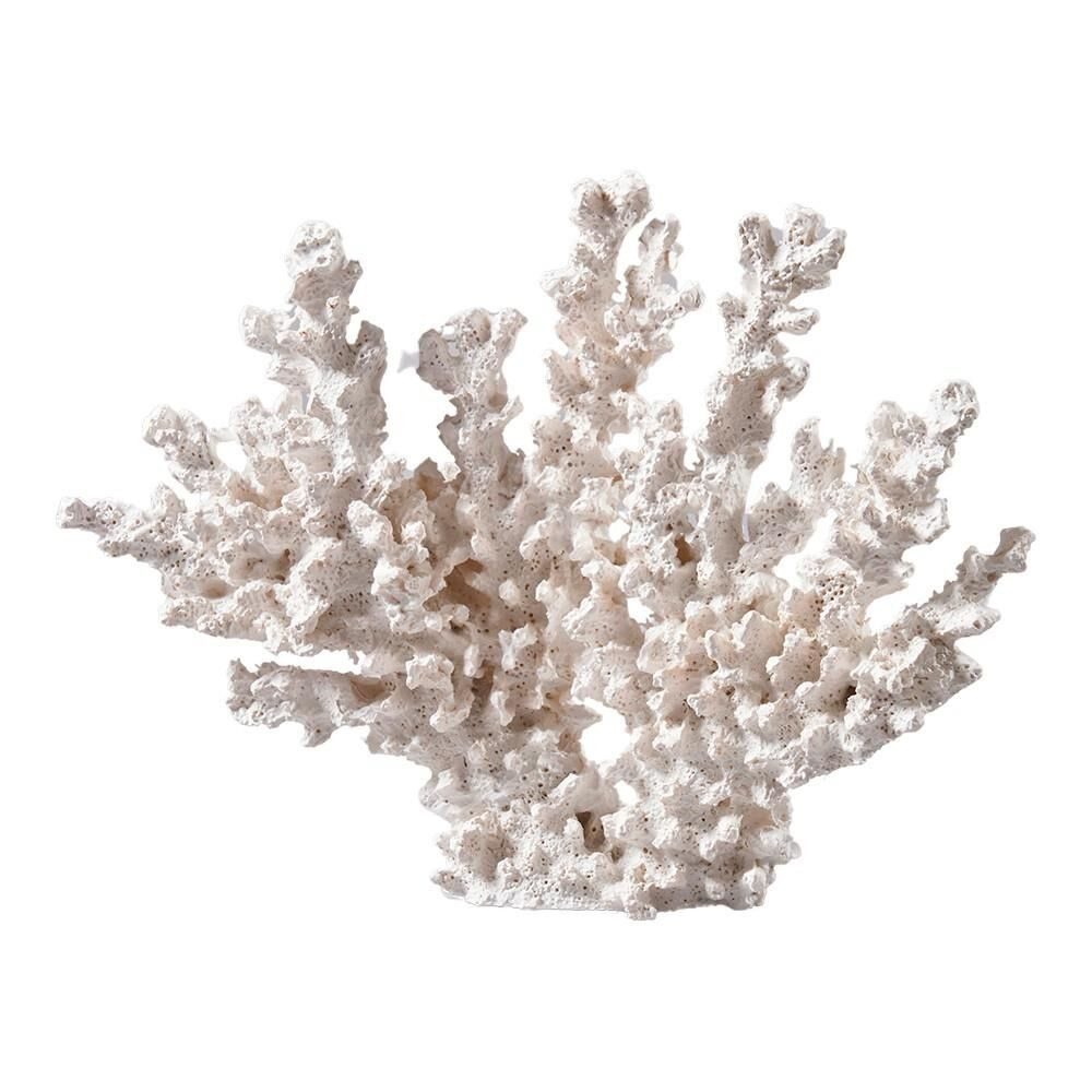Annimuck Dekofigur Resin Koralle Riff Dekofigur Kunst Koralle weiss L24 H18 cm (1 St)