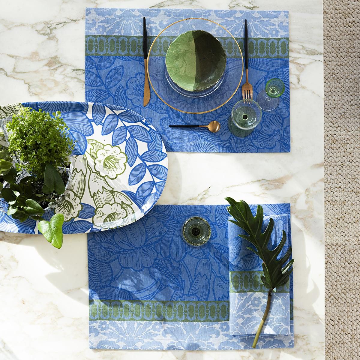 Le Jacquard Francais Platzset Tischsets (2x Set) Escapade Tropicale Perroquet 36x50 cm, (Set, 2-St), unbehandelt