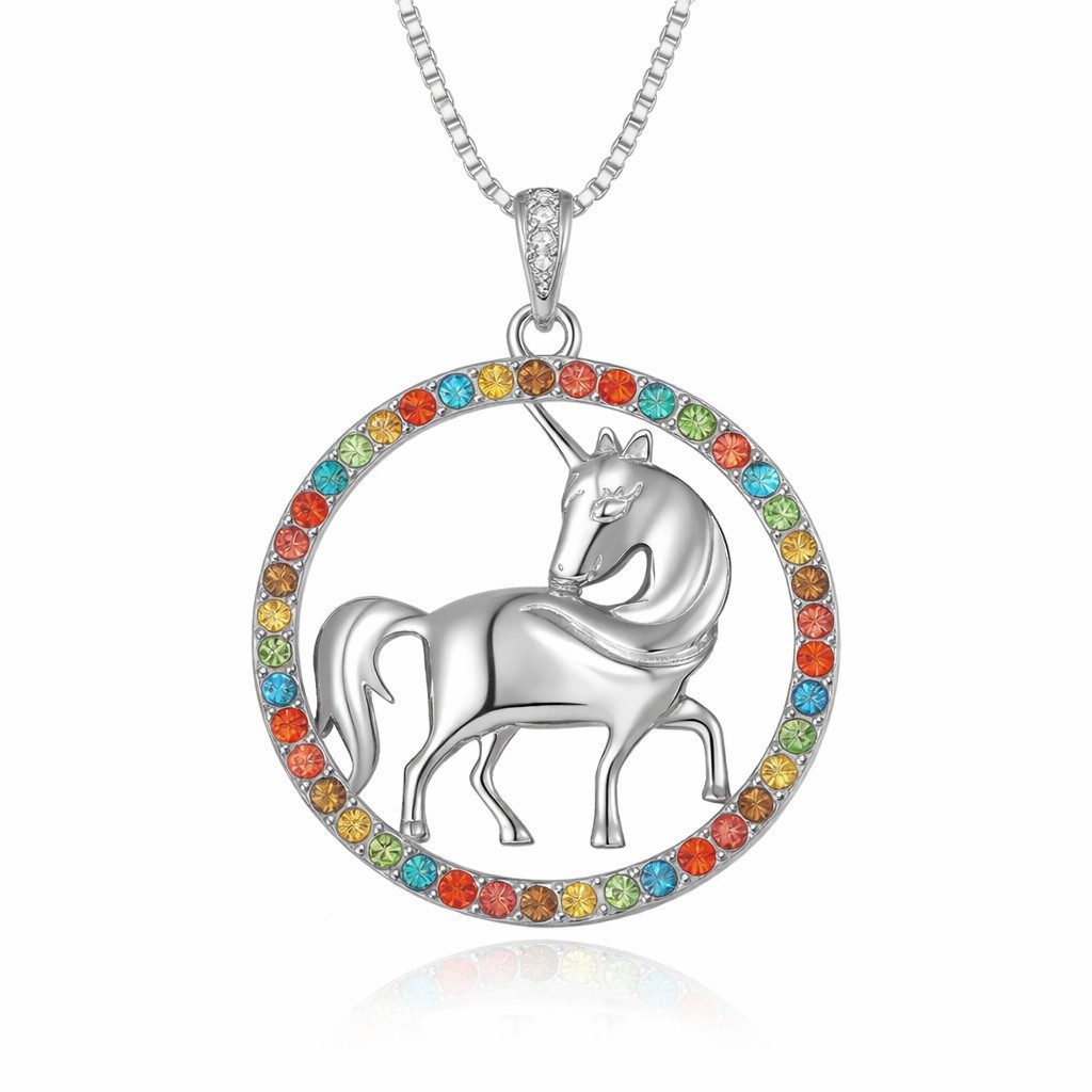 Kette mit Anhänger Halskette Einhorn