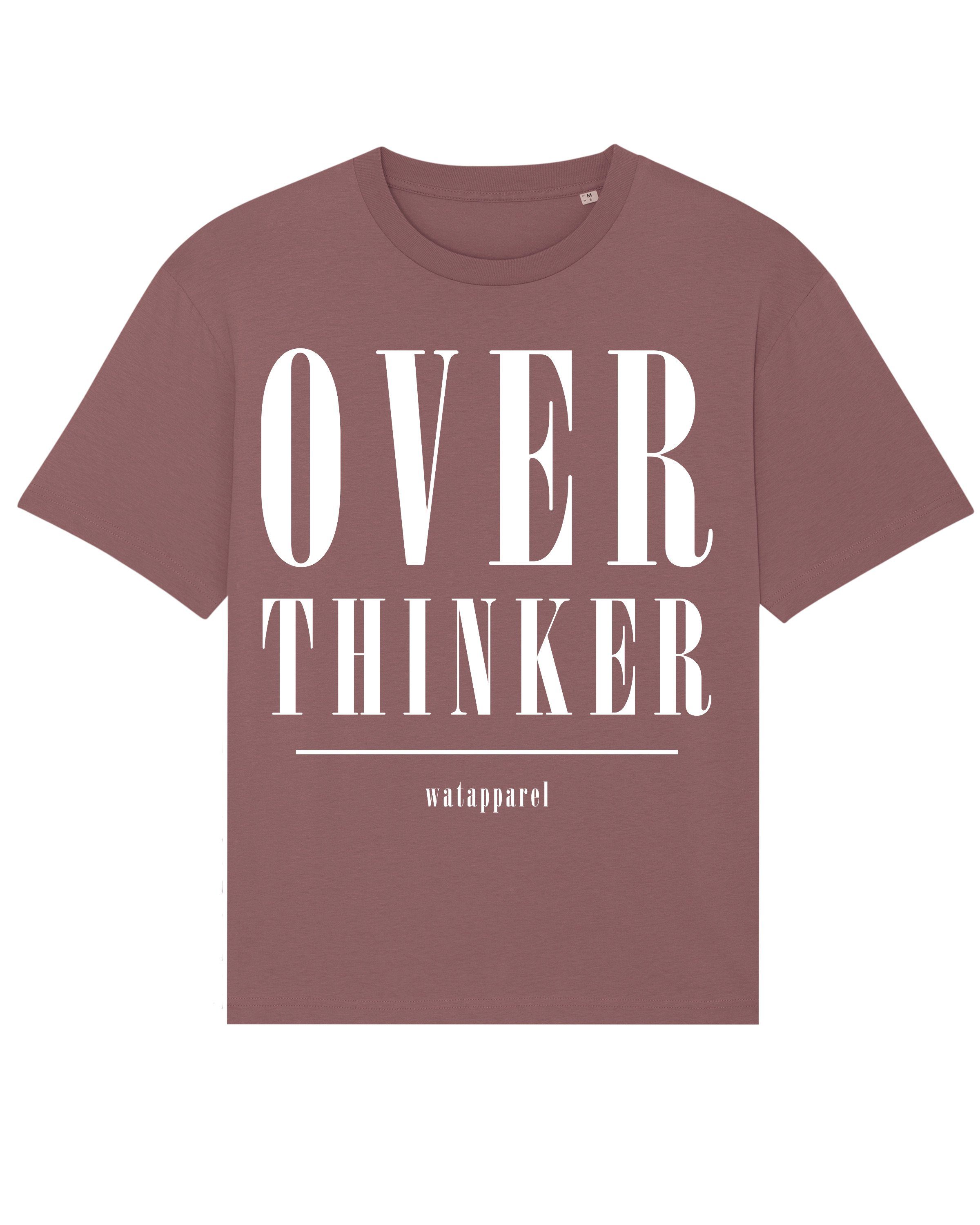 Print-Shirt Kaffa Overthinker Apparel Coffee (1-tlg) wat?