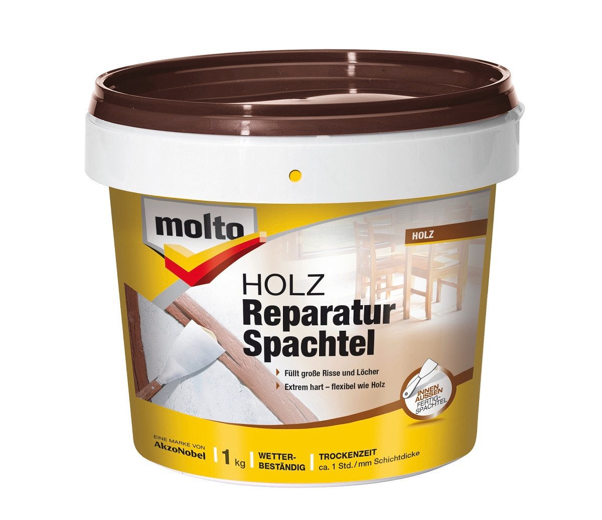 MOLTO Spachtelmasse MOLTO Holz Reparaturspachtel 1 Kg