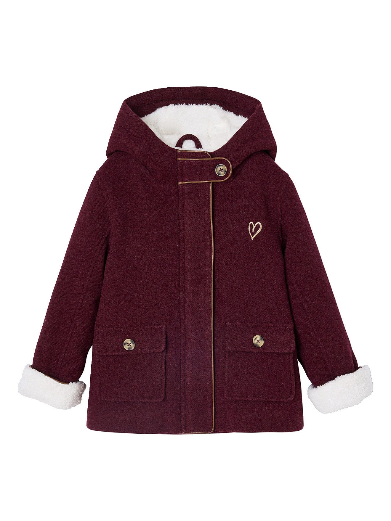 vertbaudet Dufflecoat Mädchen Wintermantel mit Recycling-Polyester