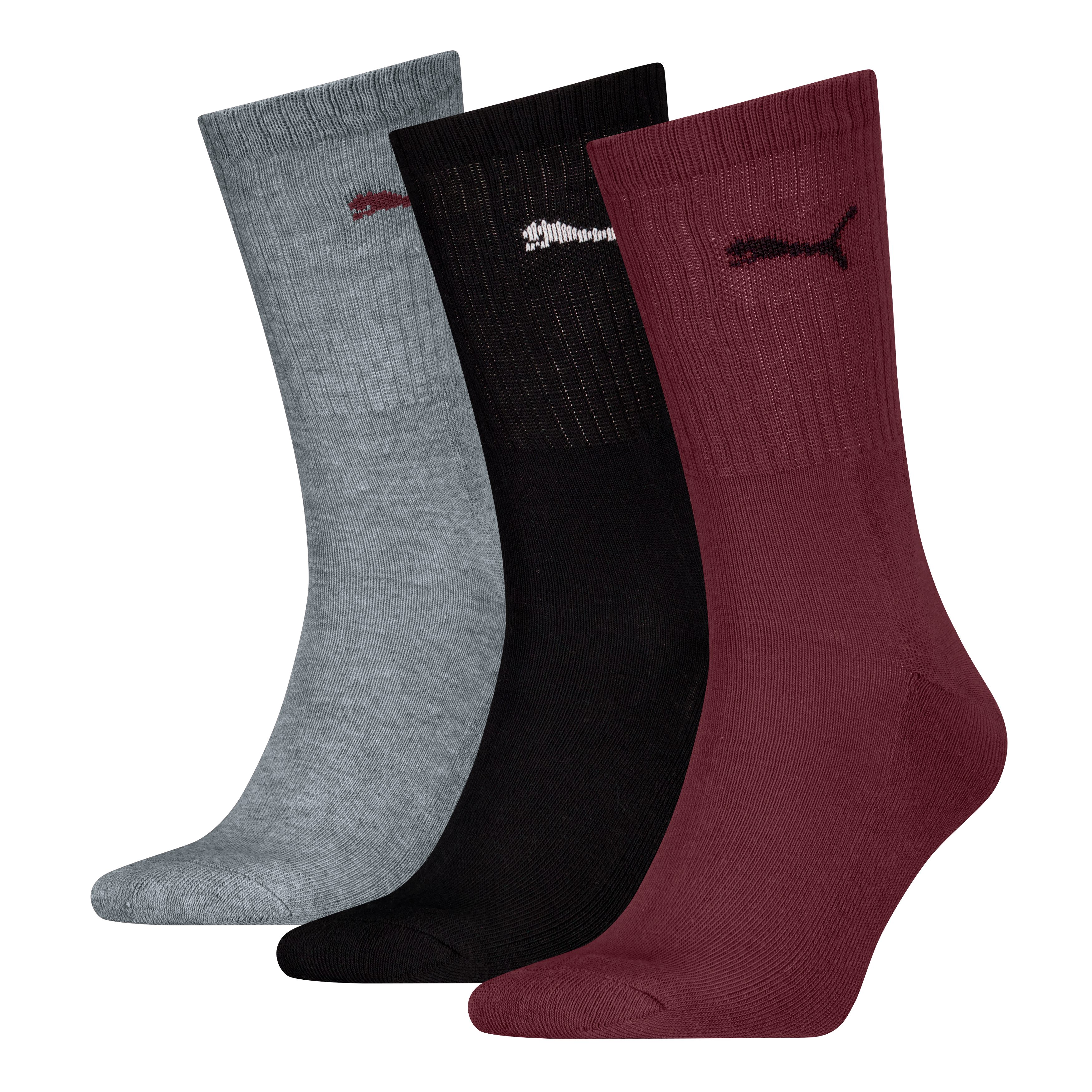 PUMA Socken PUMA UNISEX CREW SOCK 3P (3 Paar) mit farblichem Logo günstig online kaufen