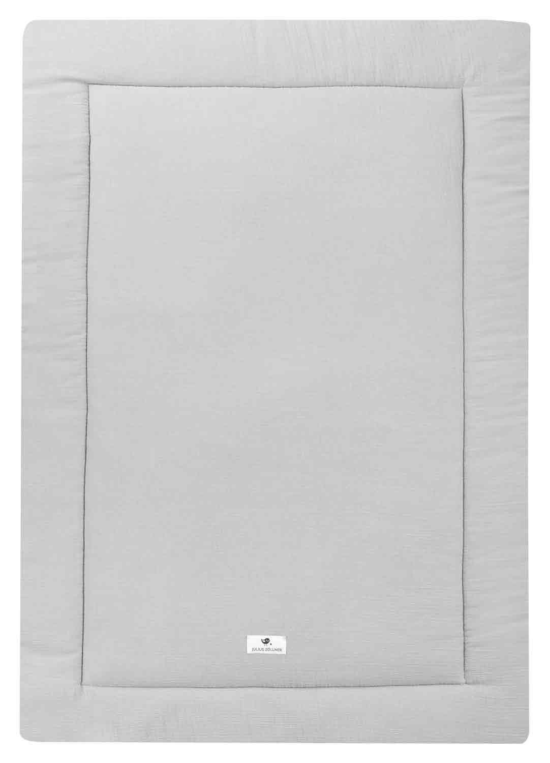 Babydecke LARISSA, 70 x 100 cm, Grau, Baumwollmusselin, Julius Zöllner, saugfähig und weich, Waschbar bei 40 °C