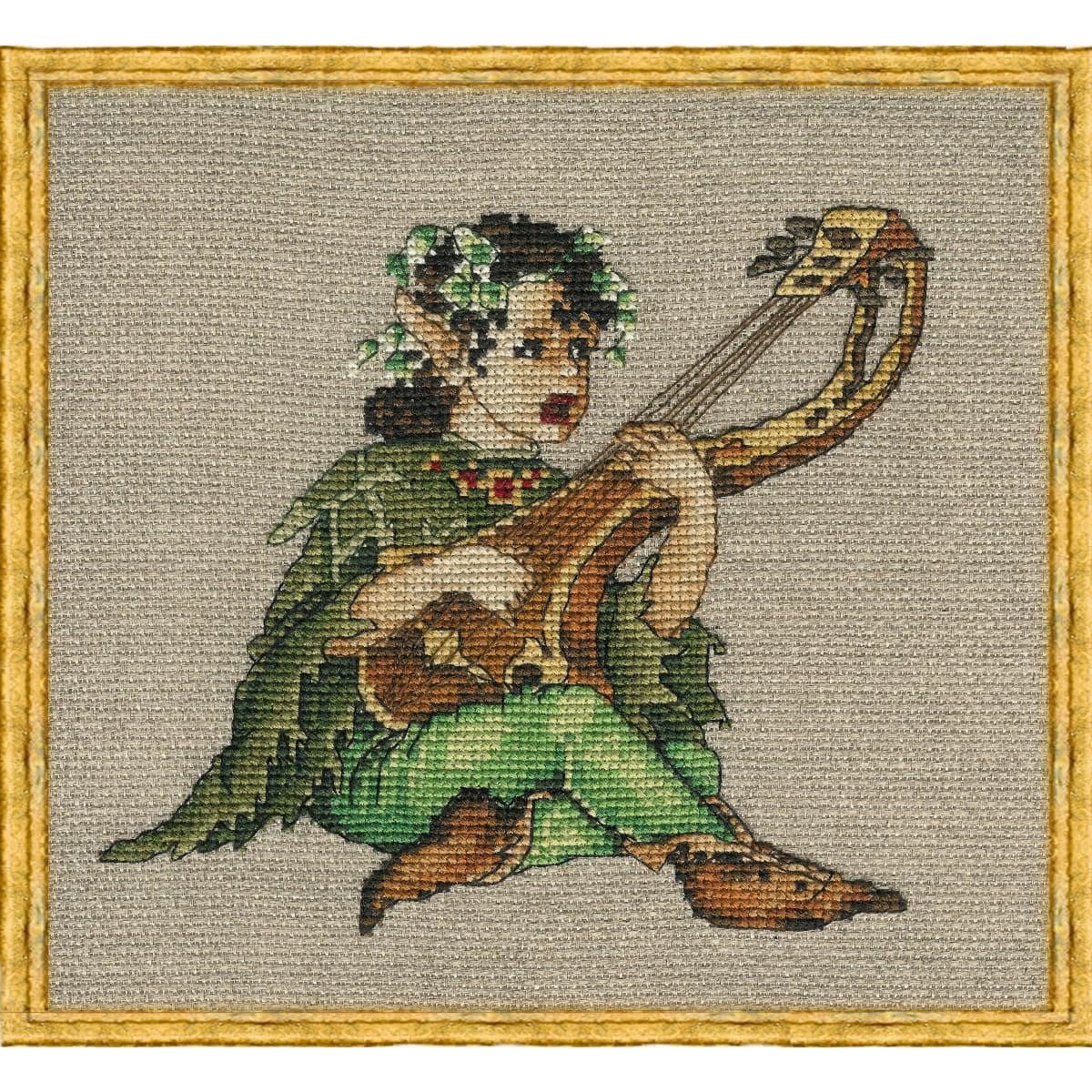 Kreativset Nimue Kreuzstich Set "Luthiel", Zählmuster, 12K, 16x14cm